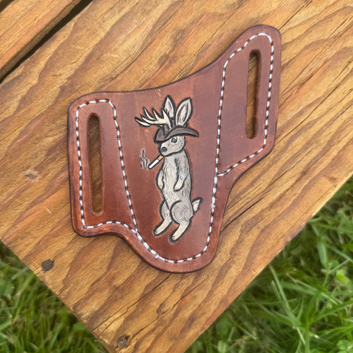 Cowboy Jackalope Knife Sheath