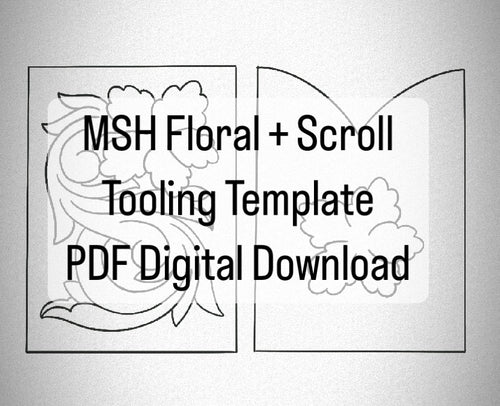 Card Holder Floral Tooling Template PDF digital download