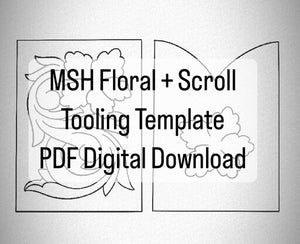 Card Holder Floral Tooling Template PDF digital download