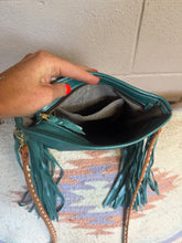 Load image into Gallery viewer, Turquoise Cowhide Crossbody