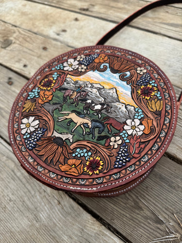 “A Wild & Western Summer” Round Purse